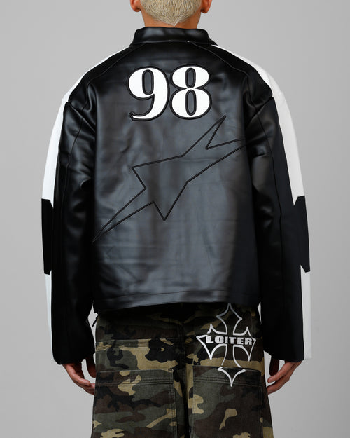 Loiter Engine Vegan Leather Jacket Black