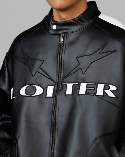 Loiter Engine Vegan Leather Jacket Black