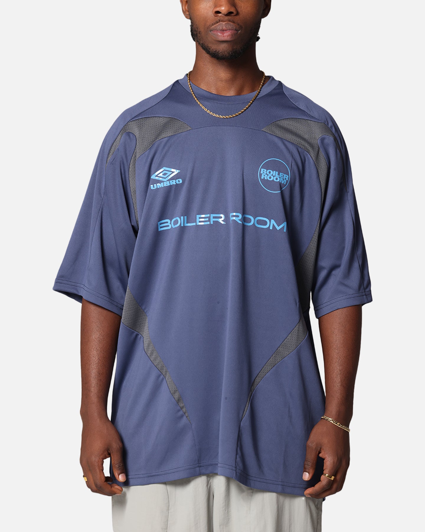 Boiler Room X Umbro Football Jersey T-Shirt Blue | Culture Kings