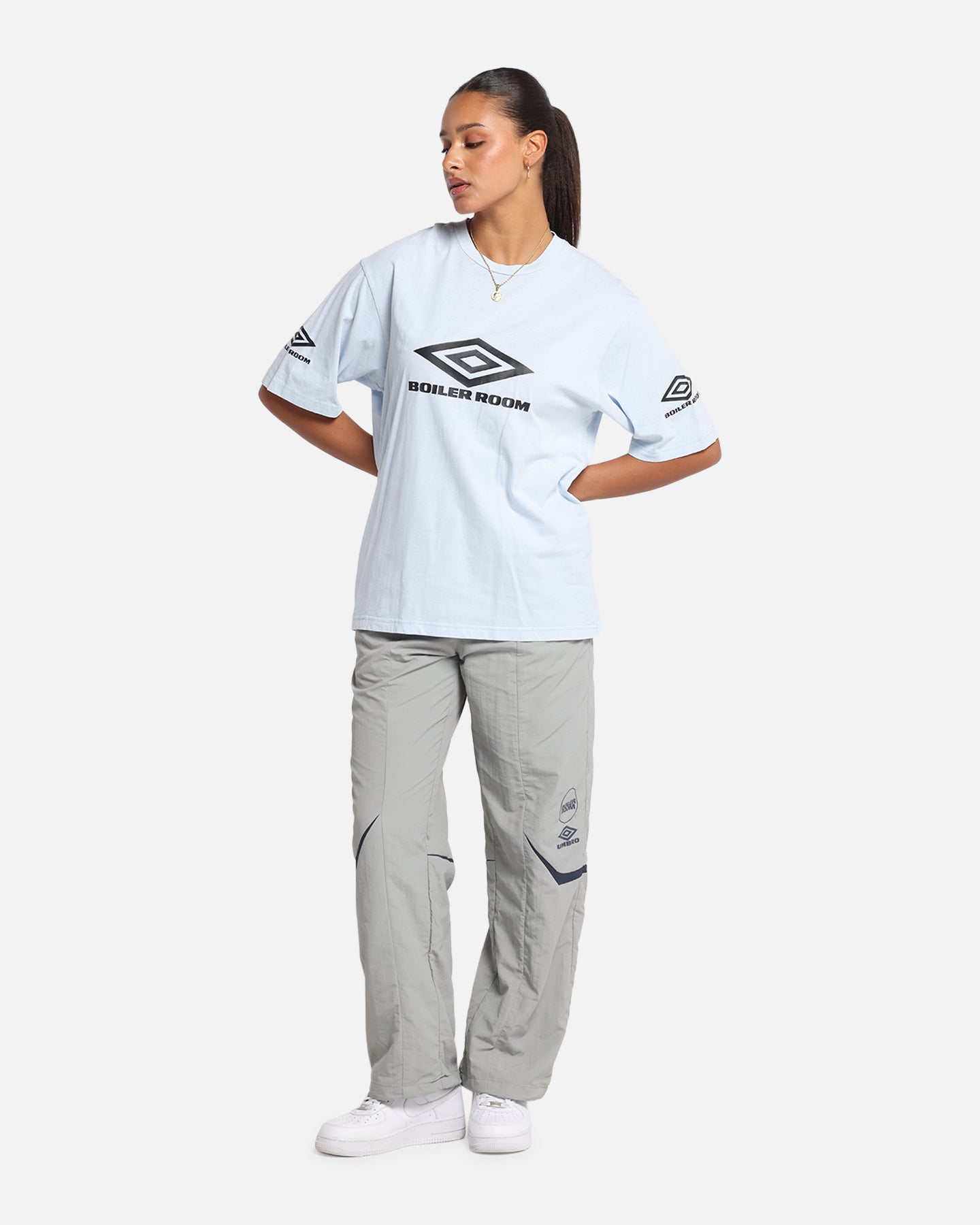 Boiler Room X Umbro Washed T-Shirt Blue | Culture Kings