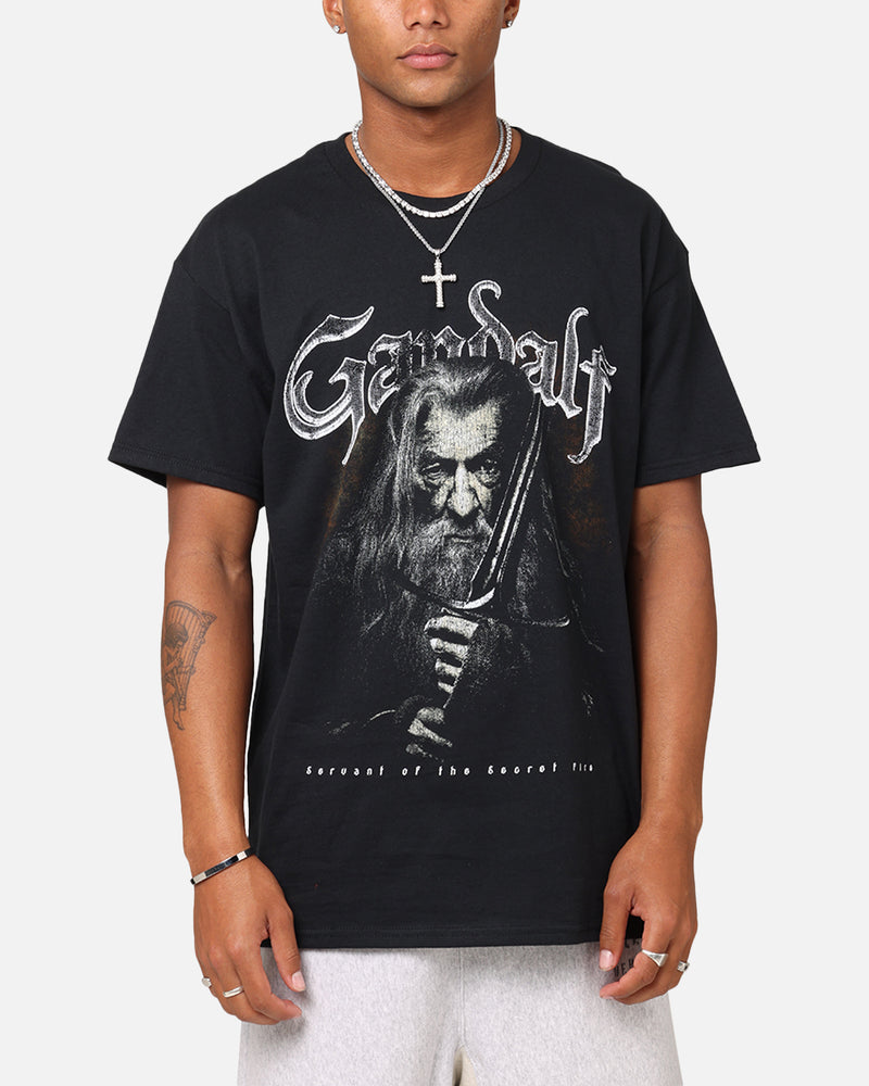Buy Goat Crew X Lord Of The Rings Gandalf Fire T-Shirt Black with crypto