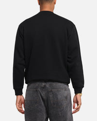 S Double Shawn Script Crewneck Black