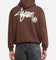 S Double Shawn Script Hoodie Chocolate