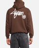 S Double Shawn Script Hoodie Chocolate