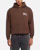 S Double Shawn Script Hoodie Chocolate