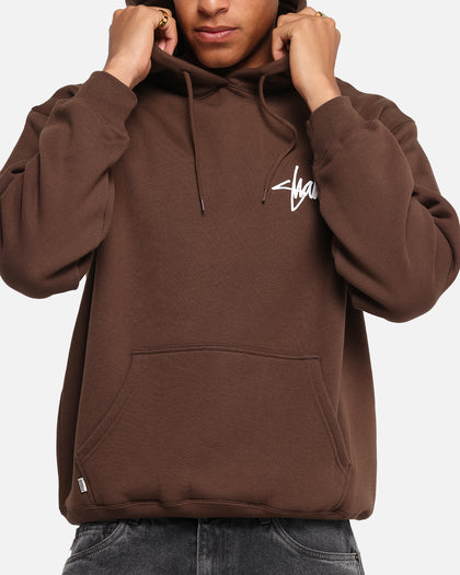 S Double Shawn Script Hoodie Chocolate