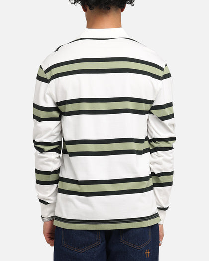 Fred Perry Jersey Stripe Polo Shirt Light Ecru