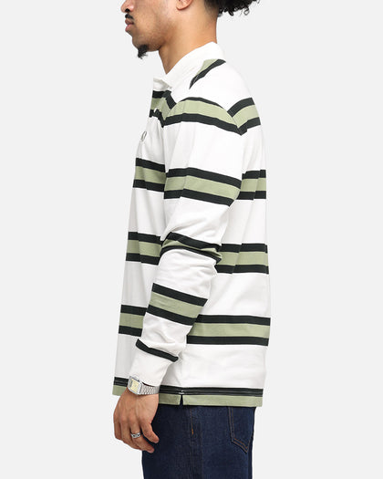 Fred Perry Jersey Stripe Polo Shirt Light Ecru