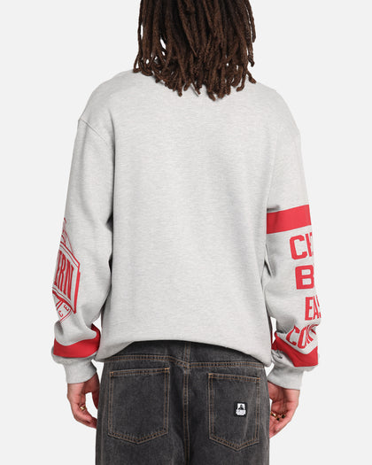 Mitchell & Ness Chicago Bulls Letterform Crewneck Grey Marle/Official Team Color