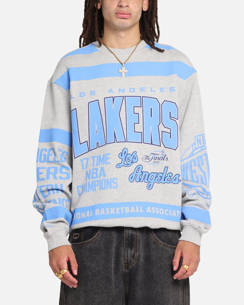 Mitchell & Ness Los Angeles Lakers Letterform Crewneck Grey Marle