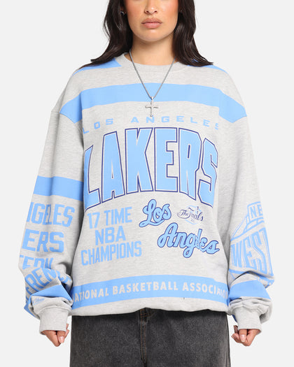 Mitchell & Ness Los Angeles Lakers Letterform Crewneck Grey Marle