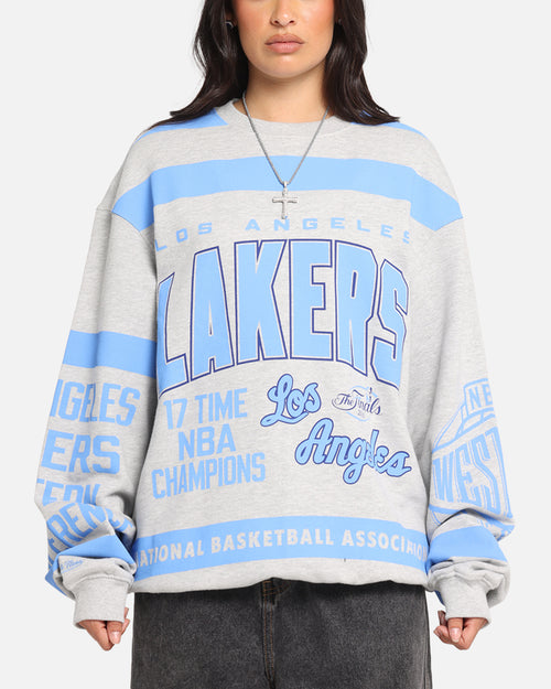 Mitchell & Ness Los Angeles Lakers Letterform Crewneck Grey Marle