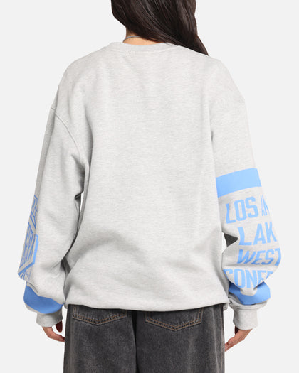 Mitchell & Ness Los Angeles Lakers Letterform Crewneck Grey Marle