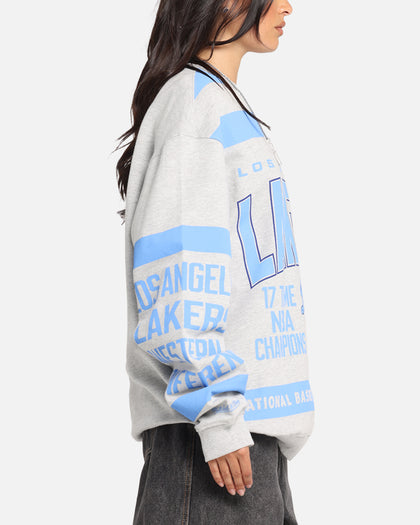 Mitchell & Ness Los Angeles Lakers Letterform Crewneck Grey Marle