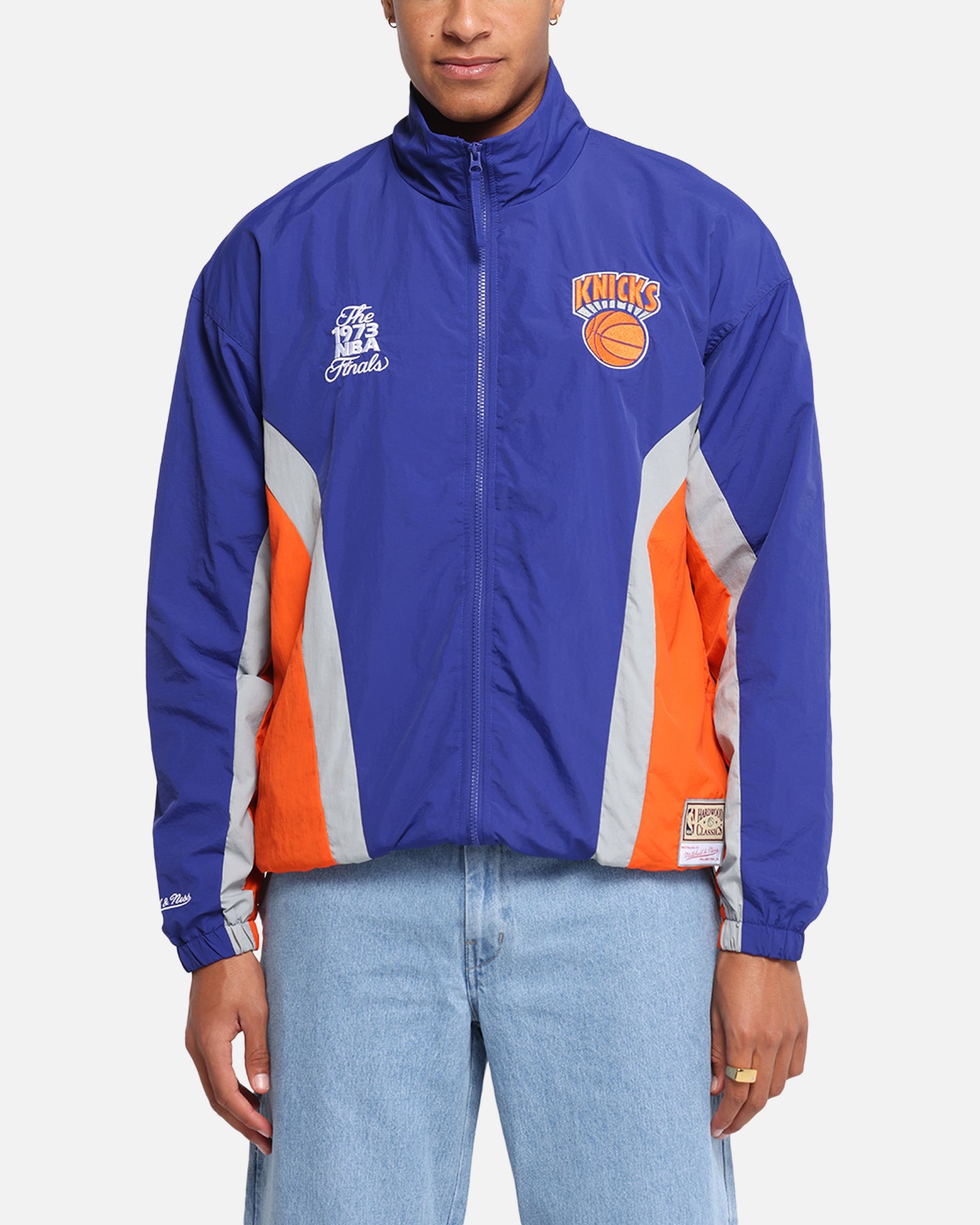 新品未使用 Mitchell&ness KNICKS ナイロンジャケット Mitchell & Ness New York Knicks Nylon Track Jacket Blue/Orange