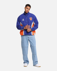 Mitchell & Ness New York Knicks Nylon Track Jacket Blue/Orange