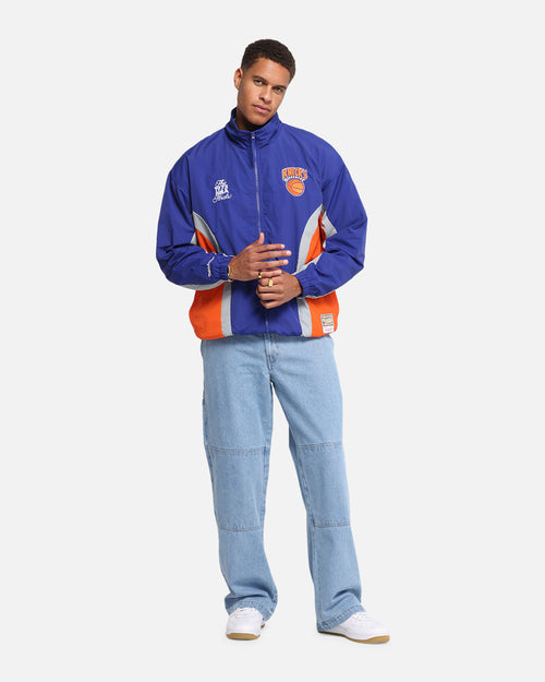 Mitchell & Ness New York Knicks Nylon Track Jacket Blue/Orange