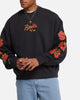 Mitchell & Ness Chicago Bulls Up In Flames Crewneck Faded Black