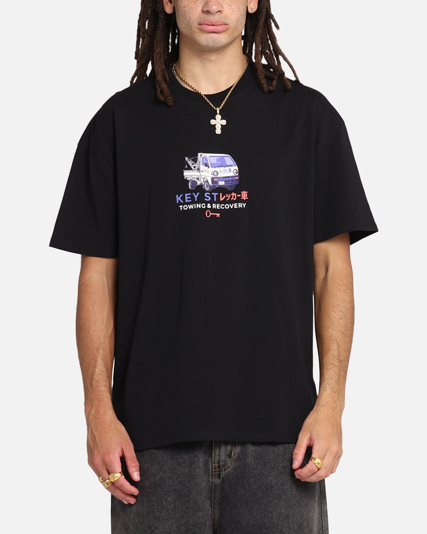 Key Street Kei Tow Truck T-Shirt Black | Culture Kings