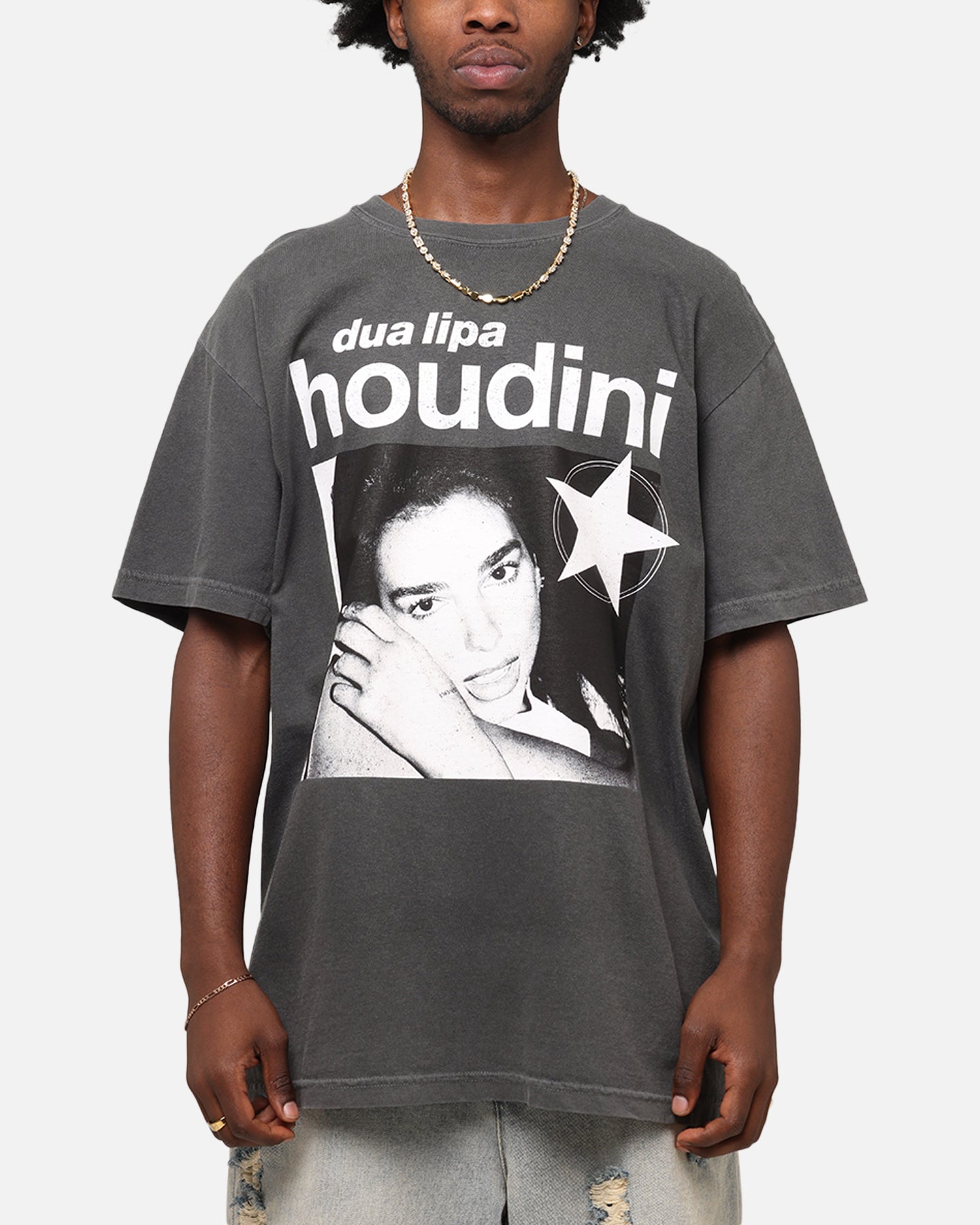 Dua Lipa Houdini T-Shirt Faded Black | Culture Kings