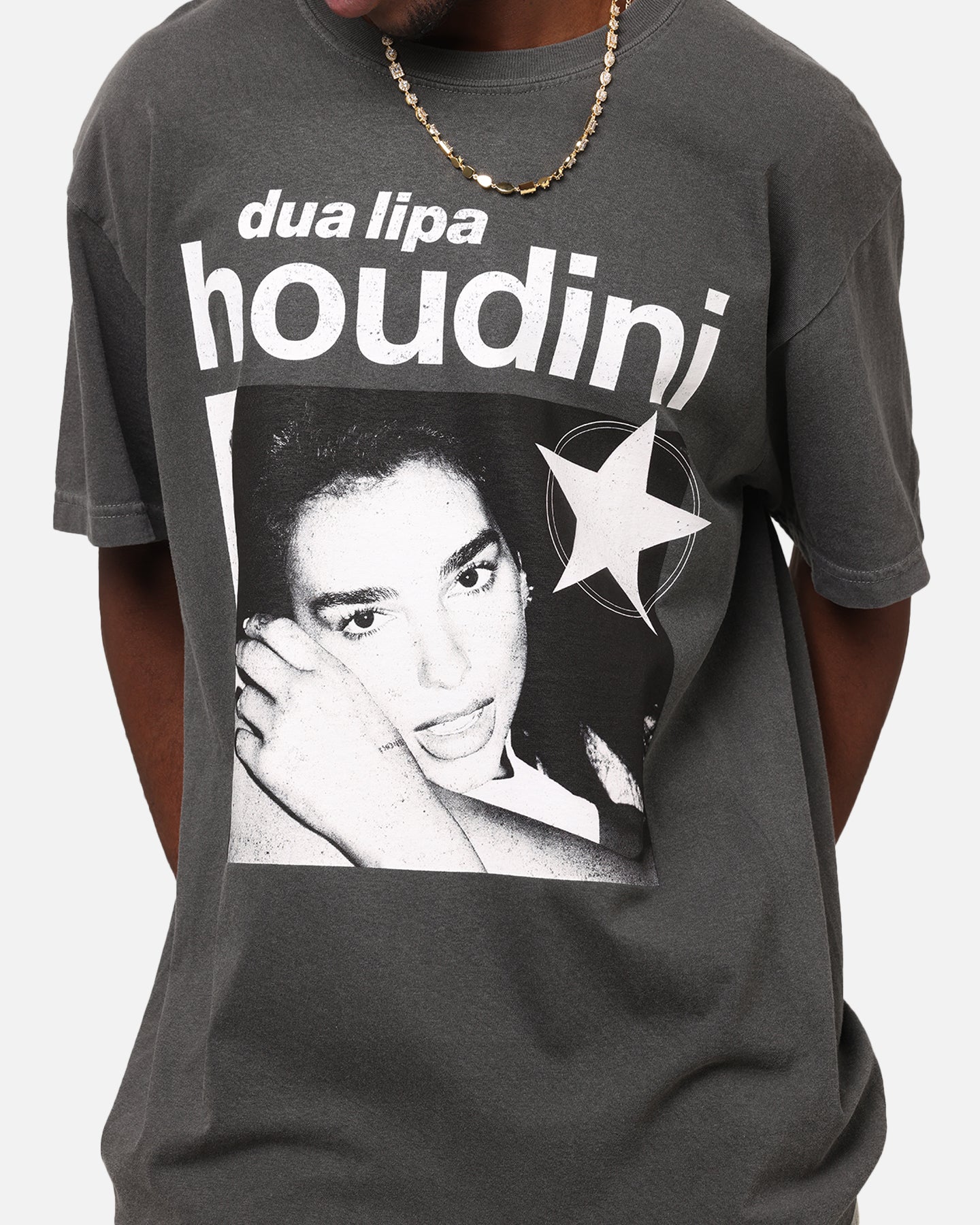 Dua Lipa Houdini T-Shirt Faded Black | Culture Kings