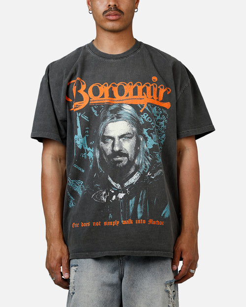 73Studio X Lord Of The Rings Boromir Heavyweight T-Shirt Black Wash
