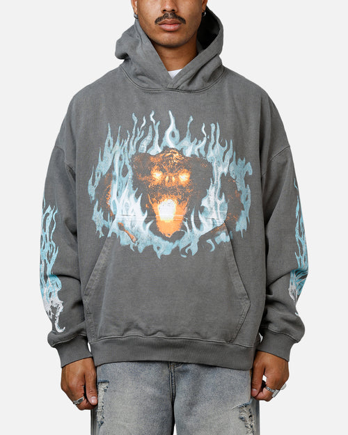 73Studio X Lord Of The Rings The Balrog Premium Hoodie Washed Charcoal