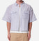 MNML Cropped Boxy Stripe Button Up Shirt Blue