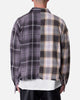 MNML Mixed Flannel Button Up Shirt Olive/Brown