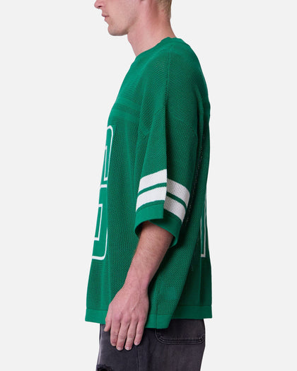 MNML Open Knit Varsity Jersey Kelly Green