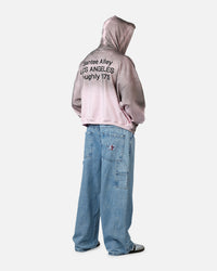 MNML Santee Alley Zip Up Hoodie Pink
