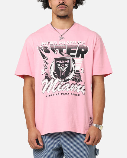Mitchell & Ness Inter Miami CF Flaming Ball T-Shirt Pink