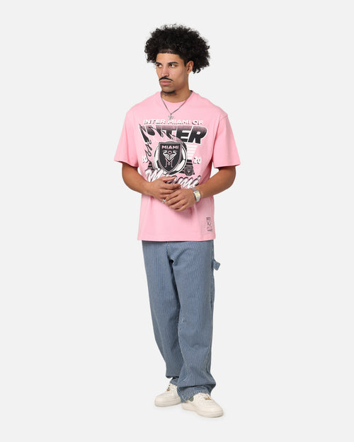 Mitchell & Ness Inter Miami CF Flaming Ball T-Shirt Pink