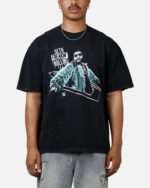 Culture Kings X WWE Seth Rollins Wrestlemania XLI Vintage T-Shirt Black Acidwash