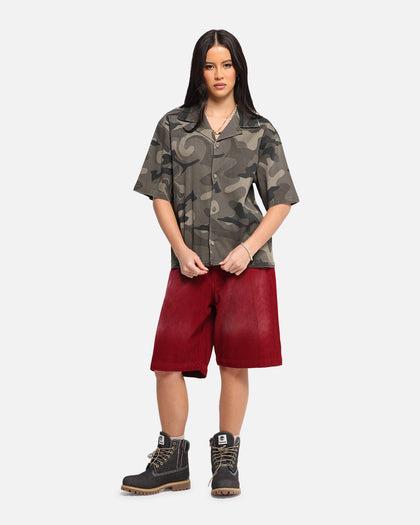 XXIII Washed Camo Button Up Shirt Camo
