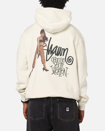 S Double Choose Your Weapon Hoodie Washed White