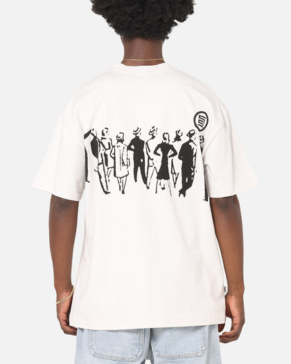 S Double People Stripe T-Shirt Pigment Grey