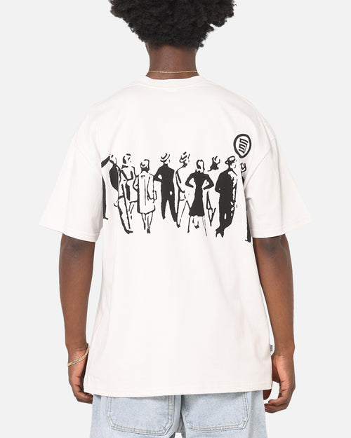 S Double People Stripe T-Shirt Pigment Grey