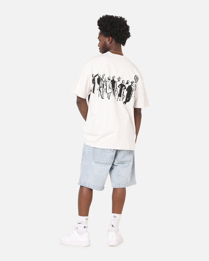 S Double People Stripe T-Shirt Pigment Grey