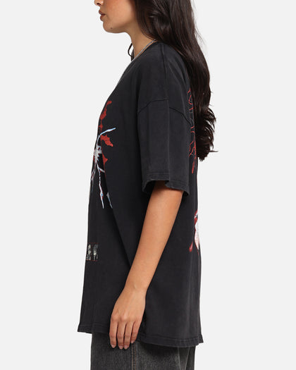 73Studio X Naruto Sasuke Abandon Vintage T-Shirt Black Acidwash