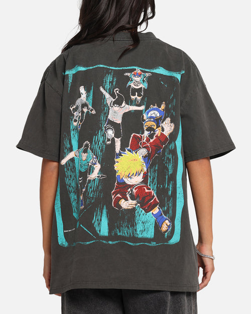 73Studio X Naruto Sasuke Retrieval Heavy T-Shirt Black Wash