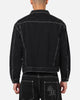 Saint Morta Fray Trucker Denim Jacket Contrast Black