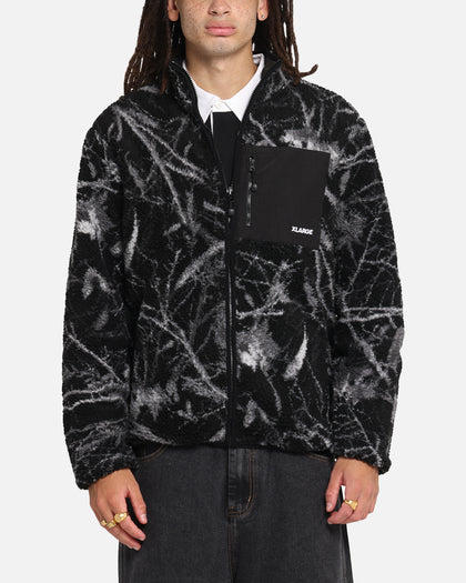 X-Large Camo Reversible Sherpa Jacket Black