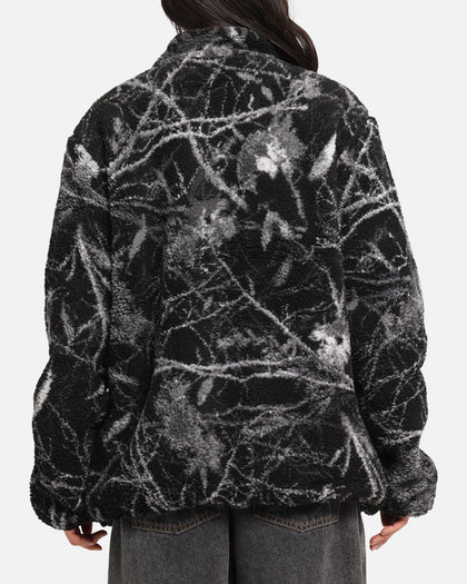 X-Large Camo Reversible Sherpa Jacket Black