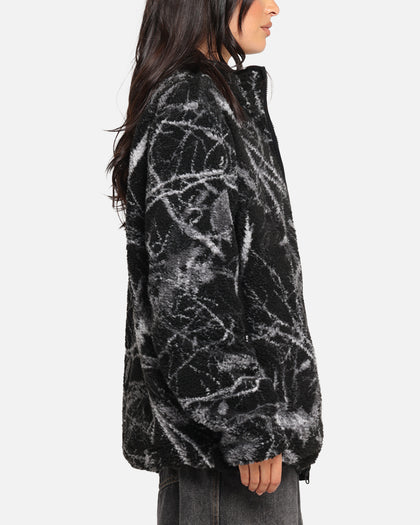 X-Large Camo Reversible Sherpa Jacket Black