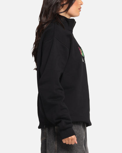 X-Large Funky Quarter Zip Crewneck Black