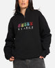 X-Large Funky Quarter Zip Crewneck Black