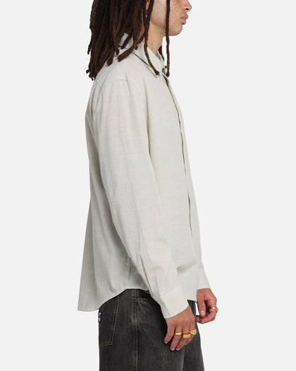 X-Large Oxford Script Button Up Shirt Olive