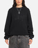 X-Large Script Waffle Knit Sweater Black