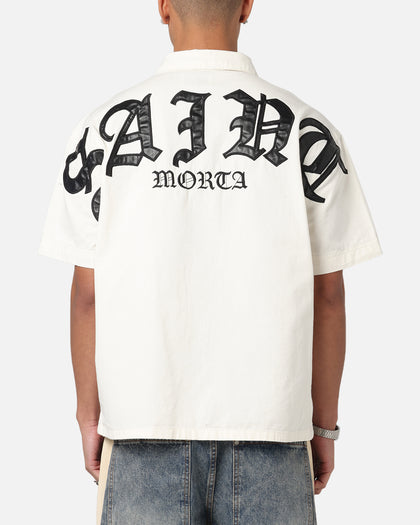 Saint Morta Gothic Noir Button Up Shirt White/Black